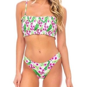 Two Piece Floral Bikini Swimwear Set